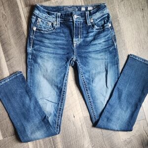 Miss Me Dark Blue Straight Legg